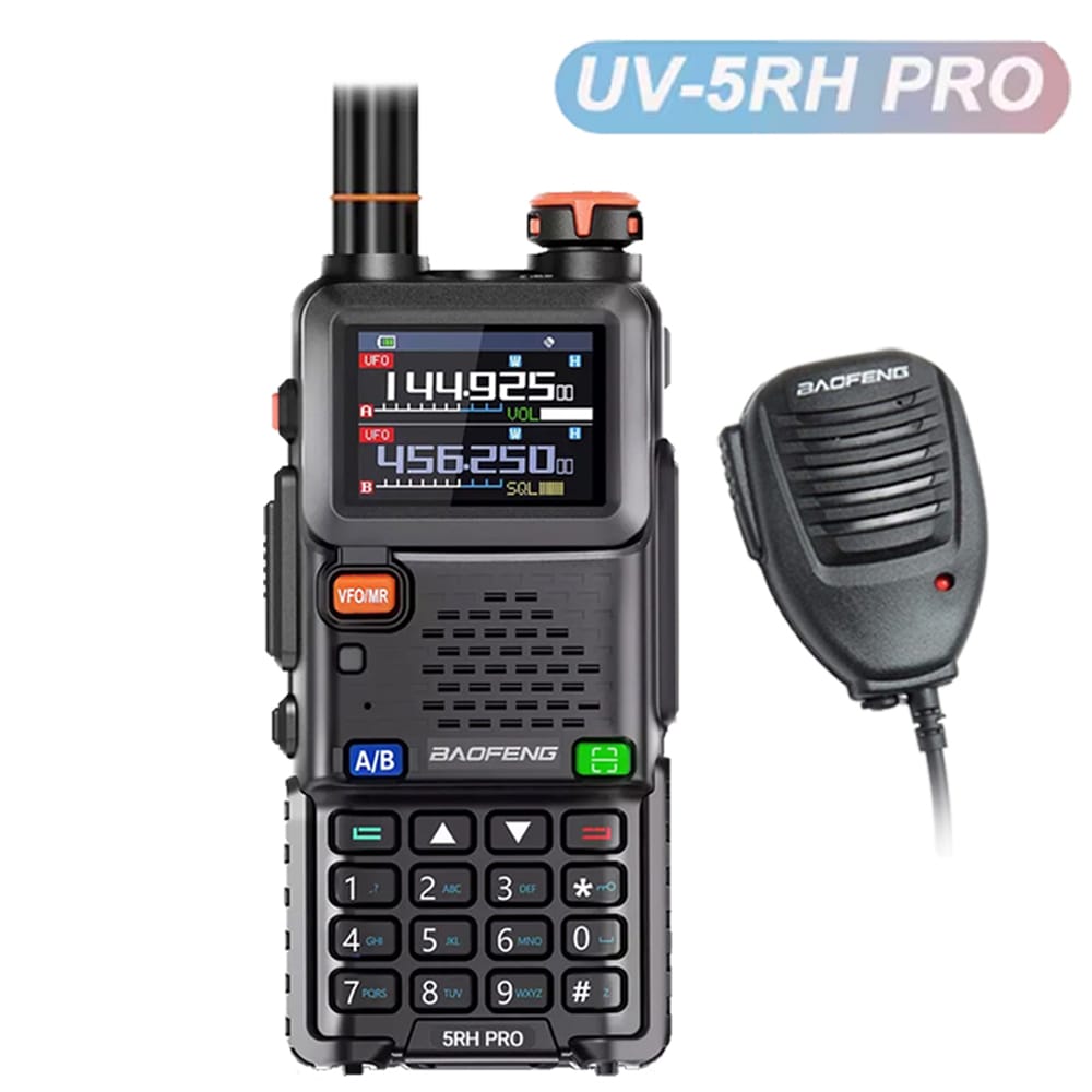 Baofeng UV-5RH Pro GPS multi-band ham radio with included speaker mic