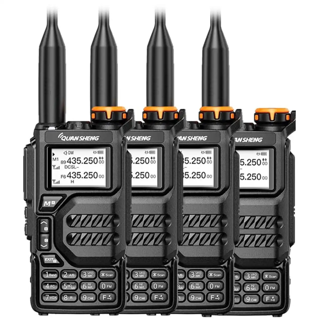 4 x Quansheng UV-K5 Full Band Walkie Talkie | AM Two-Way Radio Long-Range Receiver