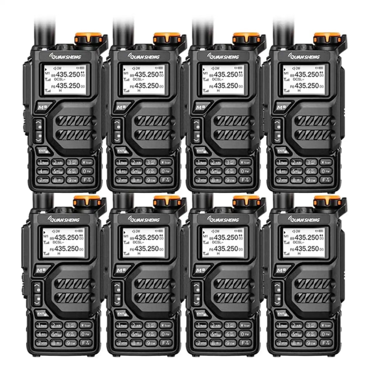 8 x Quansheng UV-K5 Full Band Walkie Talkie AM Two-Way Radio Long-Range Receiver