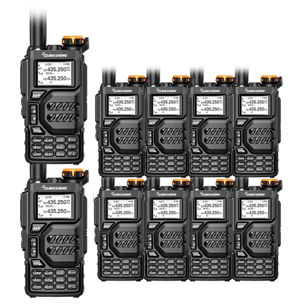 10 x Quansheng UV-K5 Full Band Walkie Talkie | AM Two-Way Radio Long-Range Receiver