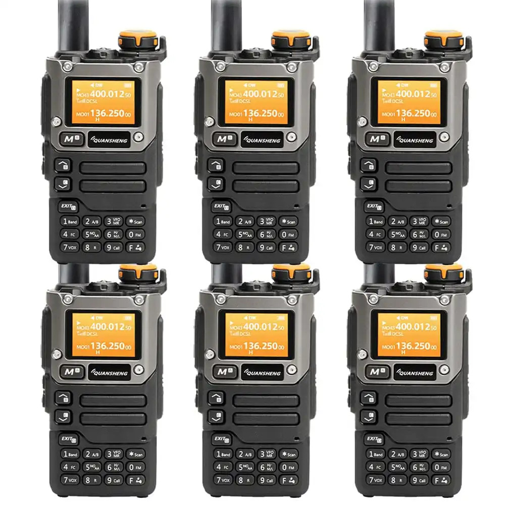6 x Quansheng UV-K6 Full Band Walkie Talkie | AM Two-Way Radio Long-Range Receiver -1