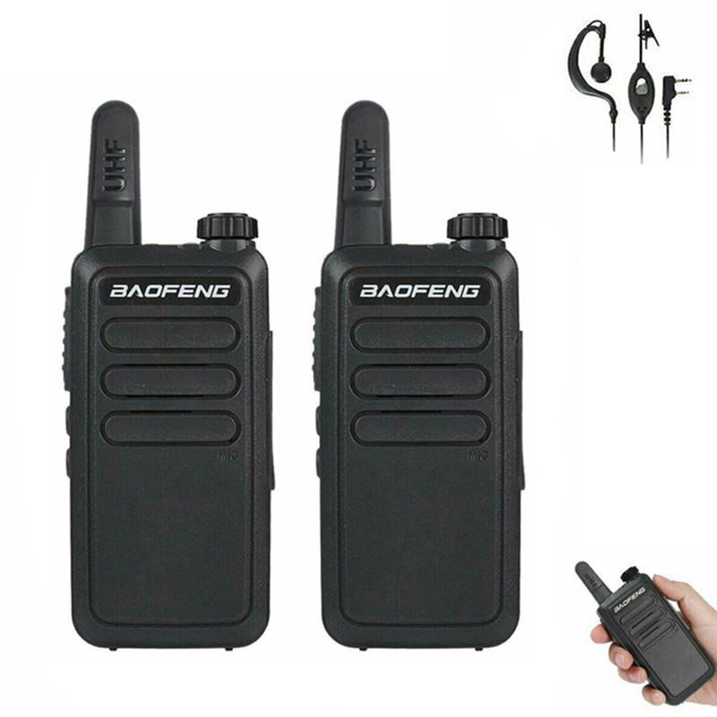 2 x Baofeng BF-R5 Mini & Slim Walkie Talkie UHF 400-470MHz Two Way Ham Radio + Earpiece 