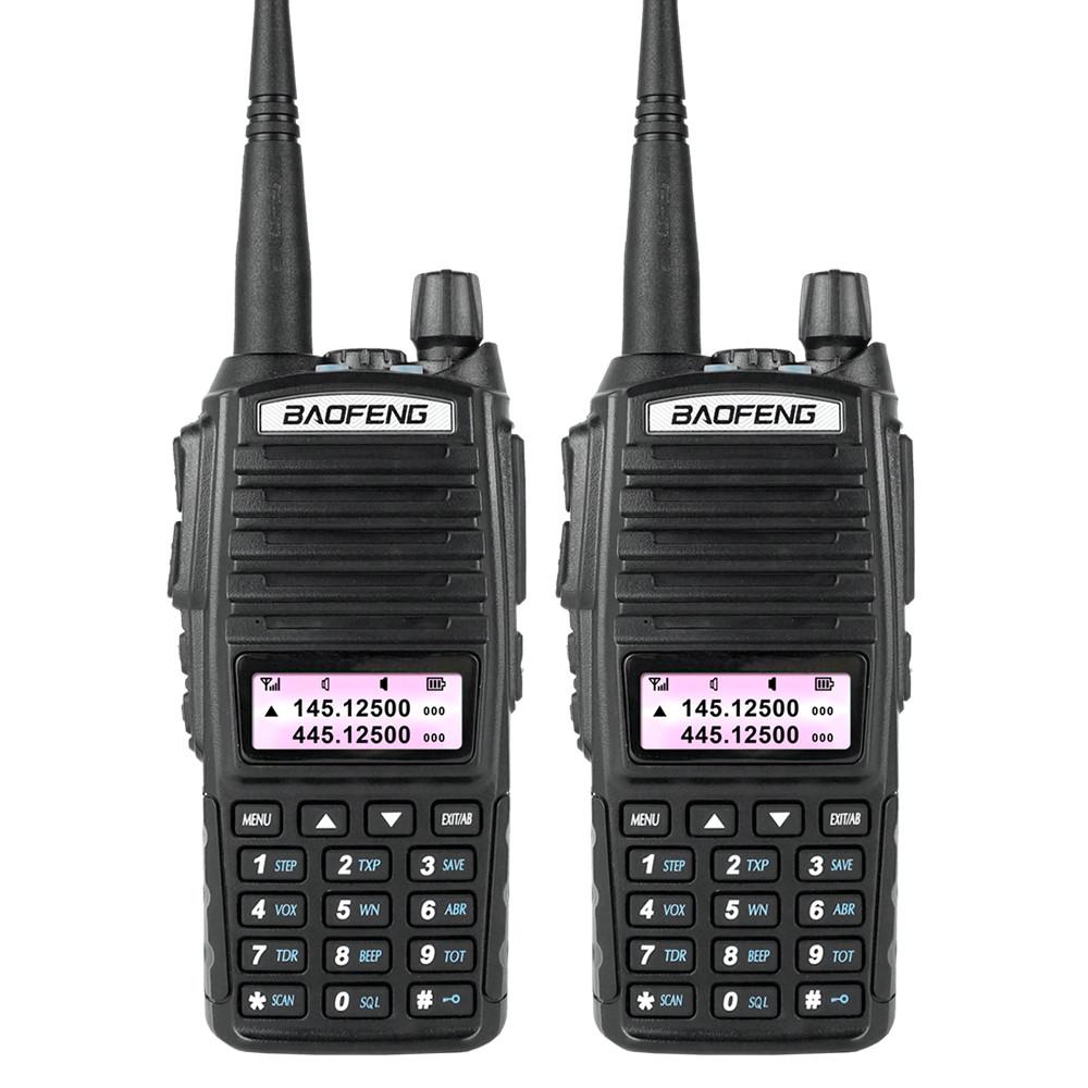 2 x BAOFENG UV-82 Dual Band UHF/VHF Walkie Talkies Long Range Ham Radio 