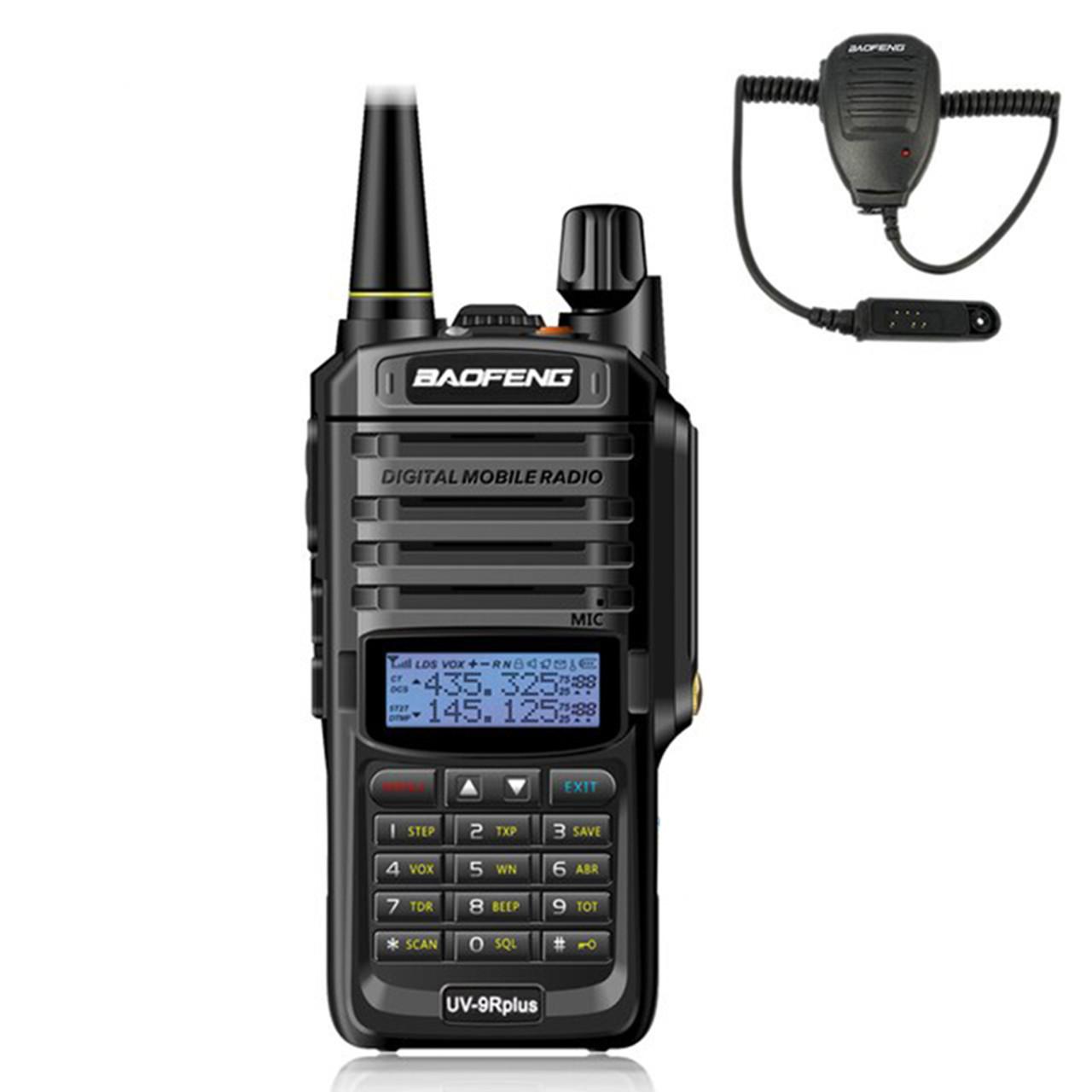 Baofeng UV-9R Plus IP67 Waterproof UHF/VHF Walkie Talkie Long Range 8W Ham Radio + Speaker Mic 