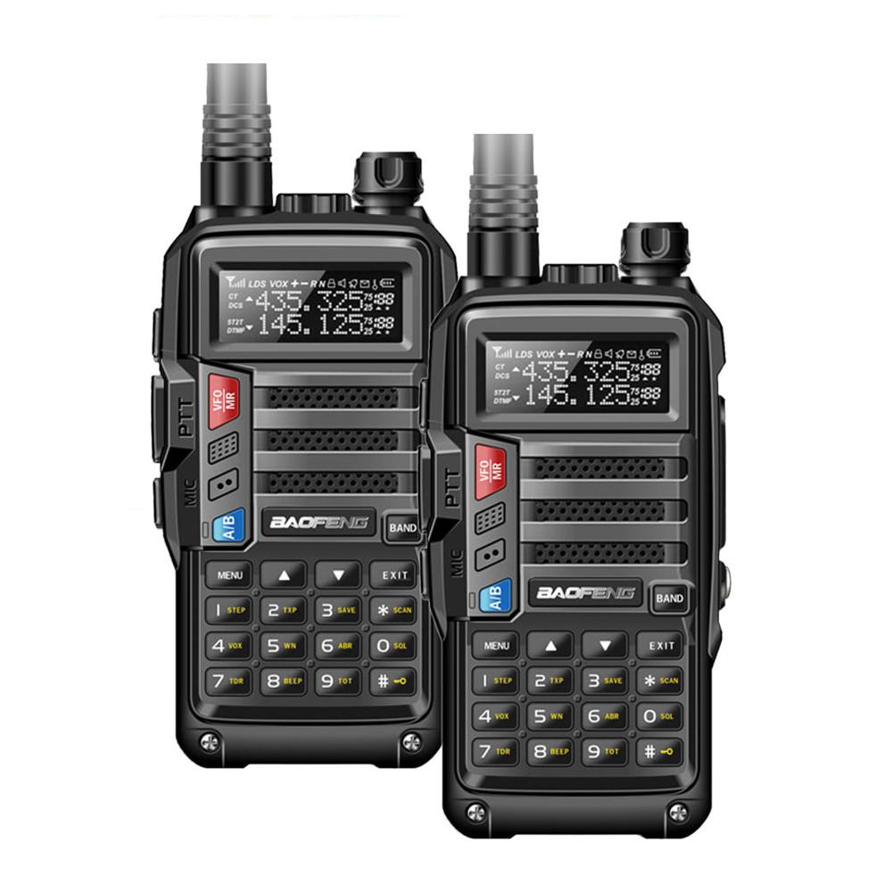 2x Baofeng UV-S9 Tri-Band VHF UHF Walkie Talkies 8W Two Way Ham Radio 