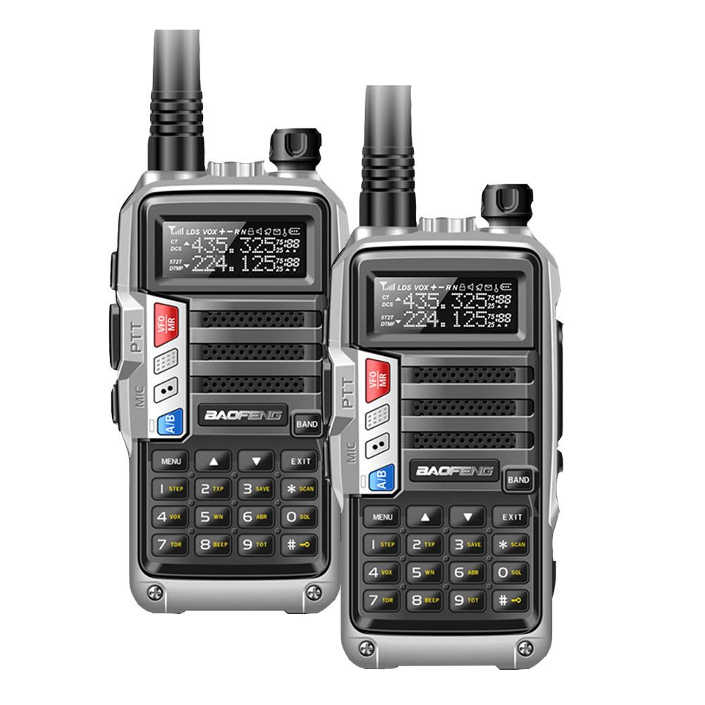 2 x Baofeng UV-S9 Tri-Band VHF/UHF Walkie Talkie Long Range 2 Way Radio 