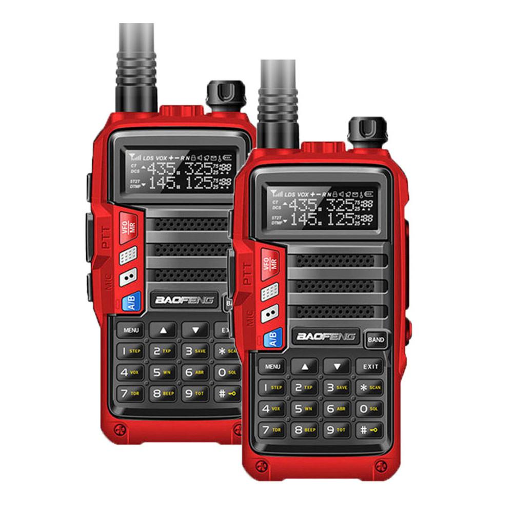 2 x Baofeng UV-S9 Tri-Band VHF UHF Walkie Talkies FM Radio Transceiver 
