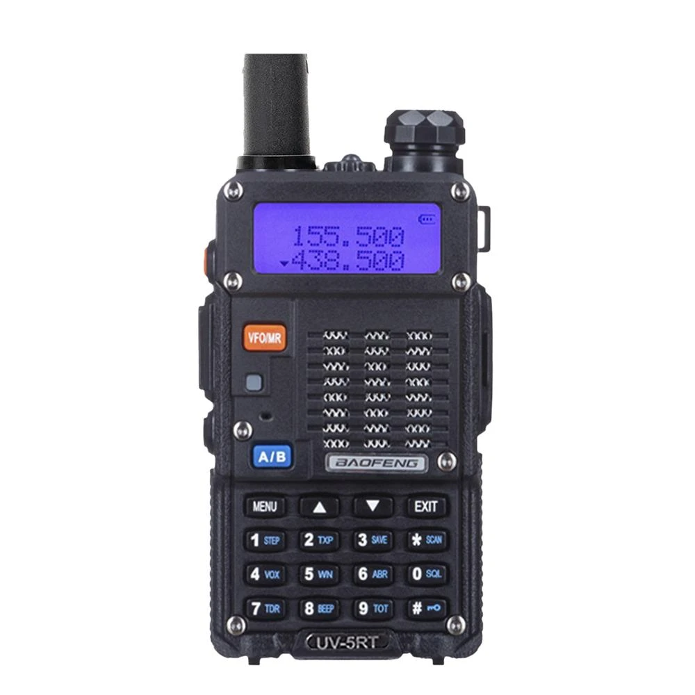 Baofeng UV-5RT 8W Walkie Talkie VHF/UHF 136-174/400-520MHz Two Way FM Ham Radio Receiver Long Range + Earpiece 