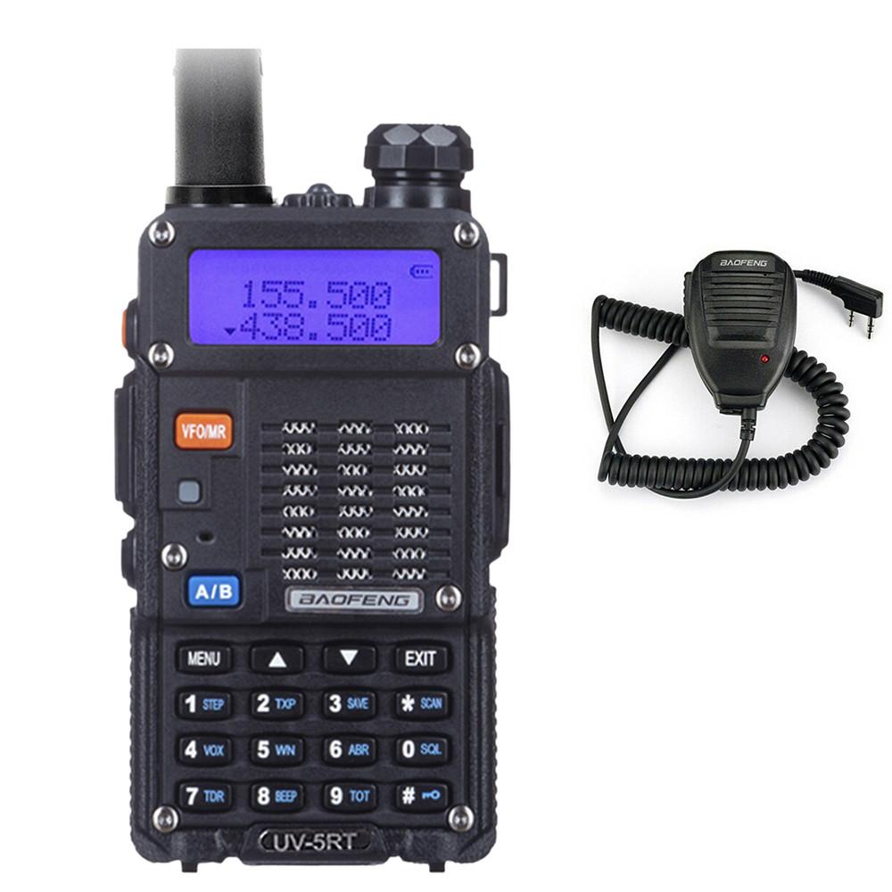 Baofeng UV-5RT 8W VHF/UHF Dual Band Walkie Talkie Two Way FM Radio + Speaker Mic 