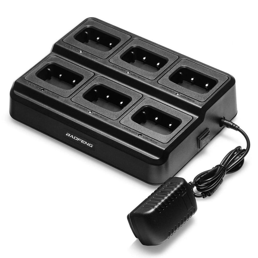 Six-Way Charger for Baofeng BF-888S T99Plus H777 Two Way Radio / 6 Batteries 