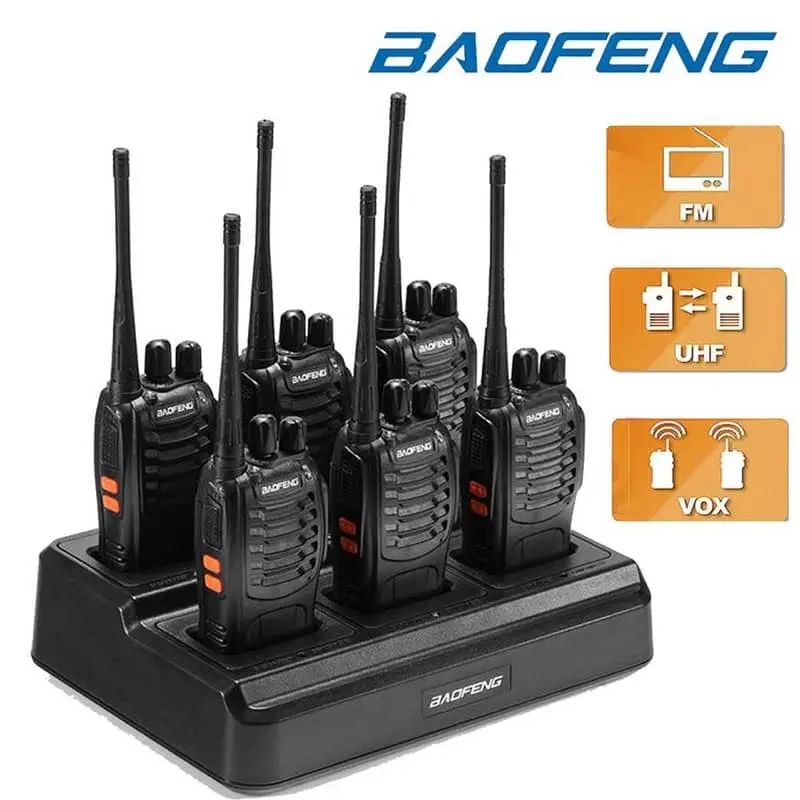 Six-Way Charger for Baofeng BF-888S T99Plus H777 Two Way Radio / Batteries