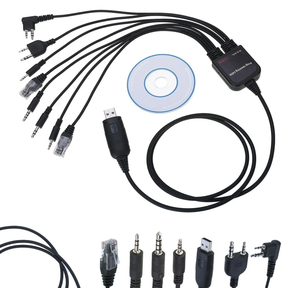 8 in 1 USB Programming Cable Cord for kenwood baofeng motorola yaesu for HYT