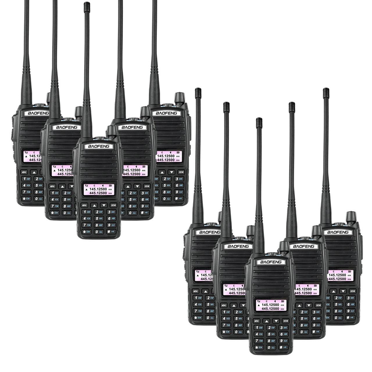10x Upgraded  BAOFENG UV-82 8W High Power Dual Band VHF/UHF Walkie Talkies Long Range Two Way Ham Radio 