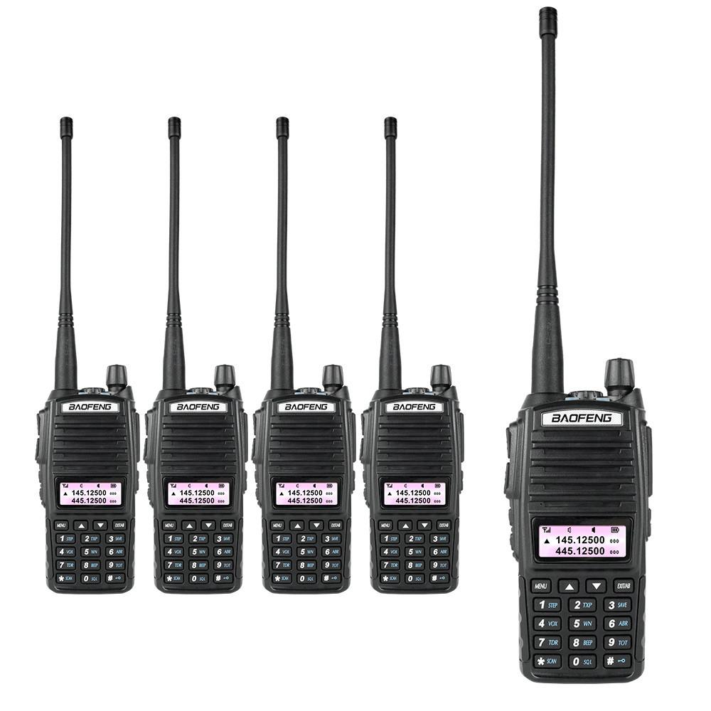 5x Upgraded BAOFENG UV-82 8W High Power Dual Band UHF/VHF Two Way Ham Radio Walkie Talkies Long Range 