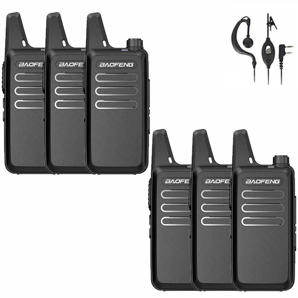 6x Baofeng BF-T20 UHF 400-470 MHz Two Way Ham Radio Walkie Talkie Transceiver + Headset 