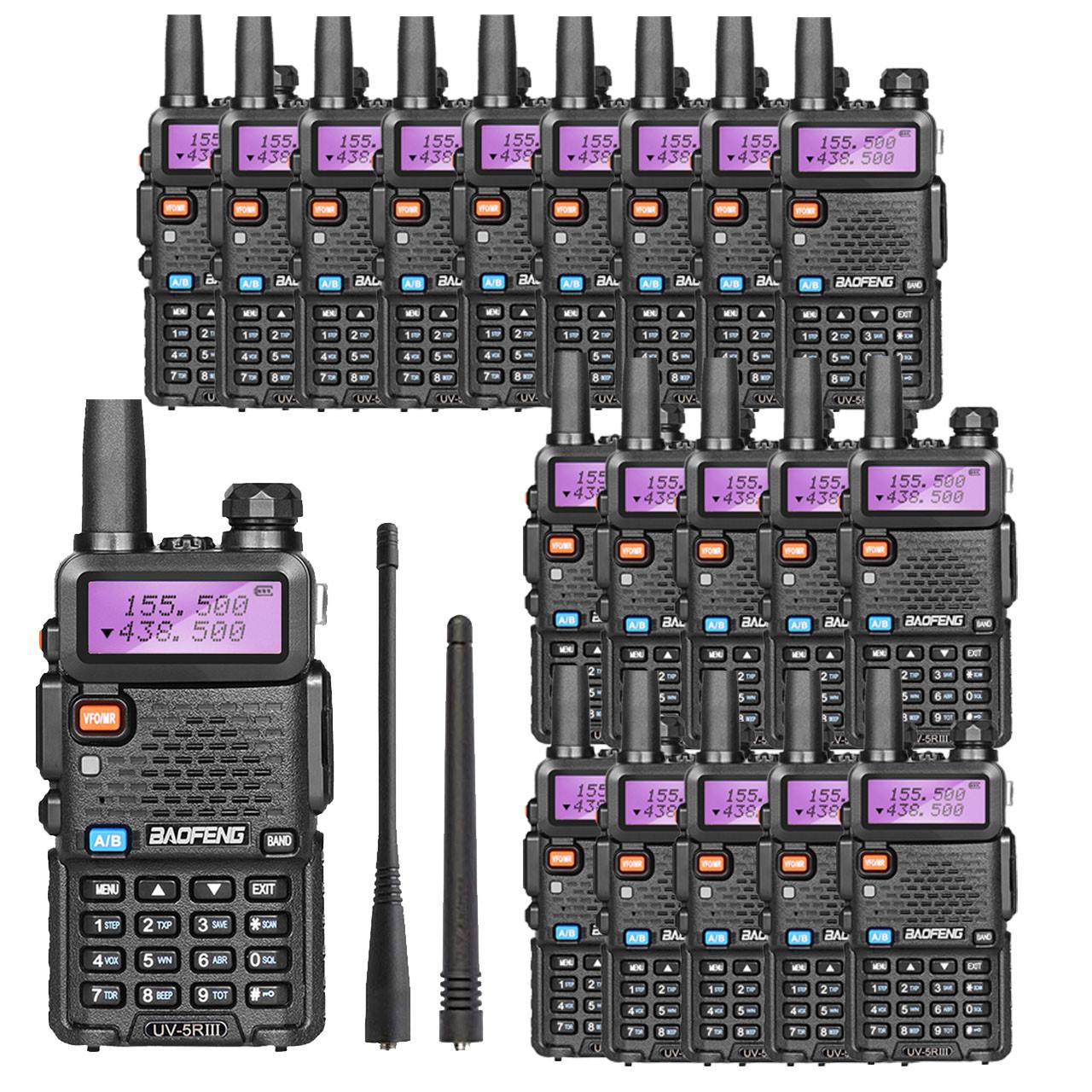 20x Baofeng UV-5R III Tri-Band UHF/VHF Walkie Talkie Ham Transceiver 