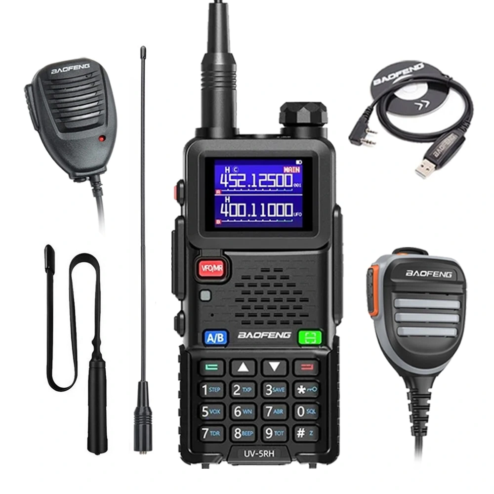 Baofeng UV-5RH 10W Multi-Band Long Range Walkie Talkie | With accessories bundle