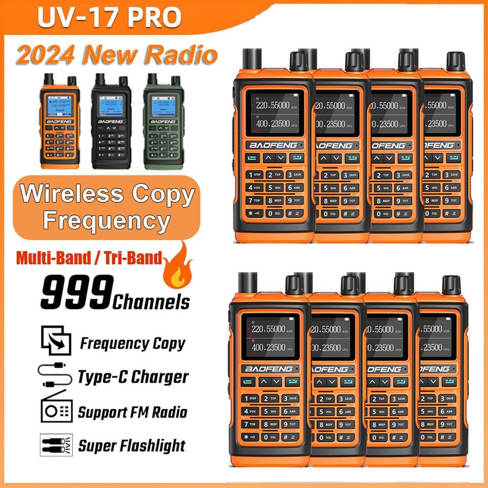 8 x Baofeng UV-17 Pro 5W Multi Band / Tri-Band 1800mAH 999 Channels VHF/UHF Long Range Walkie Talkie Two Way Radio 