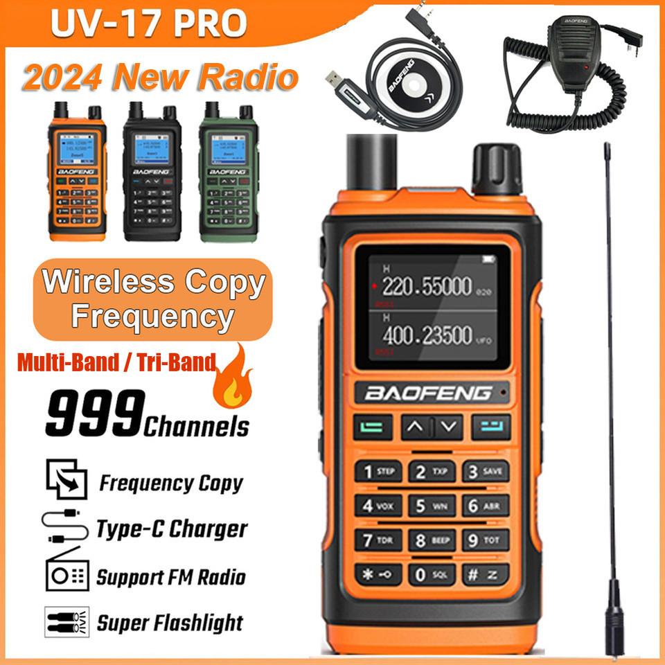 Baofeng UV-17 Pro 5W  Multi Band / Tri-Band 1800mAH 999 Channels VHF/UHF Long Range Walkie Talkie Two Way Radio + Speaker Mic + USB Cable + NA-771 