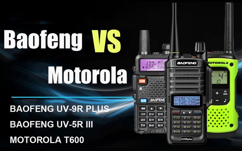 Comparison:Baofeng  & Motorola T600