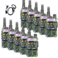 10pcs BAOFENG UV-5R  Dual Band Green Outdoor Walkie Talkie-1