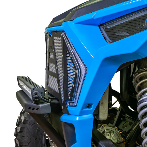 The DRT Motorsports Polaris 2019+ RZR XP 1000, 2019+ XP Turbo, and 2018+ Turbo S Aluminum grill is essential for your RZR UTV. The DRT Motorsports Polaris 2019+ RZR XP 1000, 2019+ XP Turbo, and 2018+ Turbo S Aluminum grill is essential for your RZR UTV.