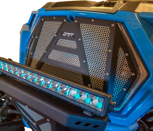 The DRT Motorsports Polaris 2019+ RZR XP 1000, 2019+ XP Turbo, and 2018+ Turbo S Aluminum grill is essential for your RZR UTV. The DRT Motorsports Polaris 2019+ RZR XP 1000, 2019+ XP Turbo, and 2018+ Turbo S Aluminum grill is essential for your RZR UTV.