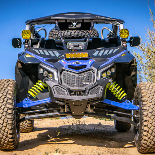 The DRT Motorsports Can-Am Maverick X3 Wind Diffuser is made for riders who want protection from the wind and dust but don’t want the hassle of a full windshield. The DRT Motorsports Can-Am Maverick X3 Wind Diffuser is made for riders who want protection from the wind and dust but don’t want the hassle of a full windshield.