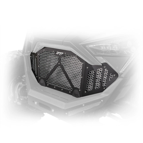 The DRT Motorsports Polaris RZR Pro R / R 4 / Turbo R / Turbo R 4 Aluminum grill is an essential item to complete your UTV. The DRT Motorsports Polaris RZR Pro R / R 4 / Turbo R / Turbo R 4 Aluminum grill is an essential item to complete your UTV.