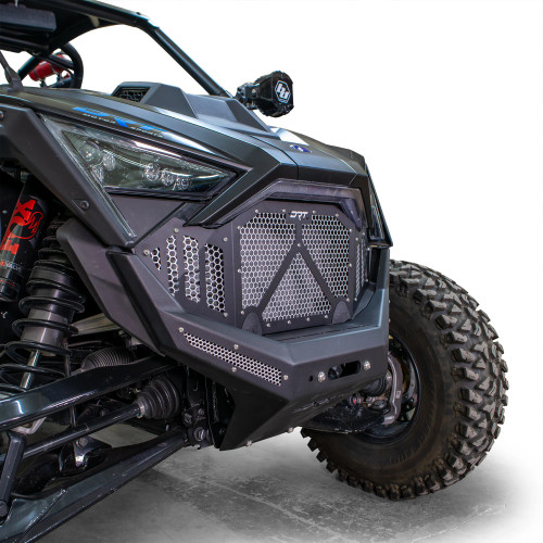 The DRT Motorsports Polaris RZR Pro R / R 4 / Turbo R / Turbo R 4 Aluminum grill is an essential item to complete your UTV. The DRT Motorsports Polaris RZR Pro R / R 4 / Turbo R / Turbo R 4 Aluminum grill is an essential item to complete your UTV.