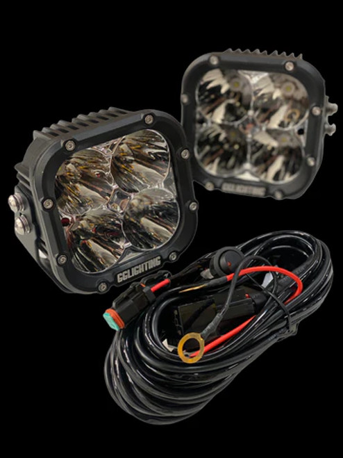 AMBER BACKLIT RACE SERIES OFFROAD LED POD PAIR WITH HARNESS AMBER BACKLIT RACE SERIES OFFROAD LED POD PAIR WITH HARNESS