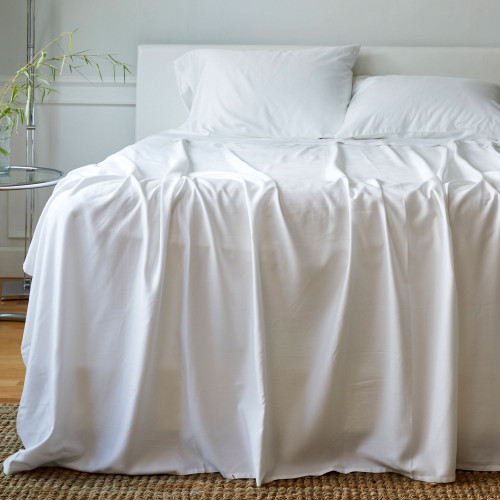 BedVoyage Luxury 100% viscose from Bamboo Bed Sheet Set, Queen - White