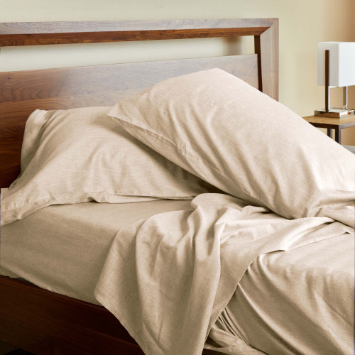 BedVoyage Melange viscose from Bamboo Cotton Pillowcases, Standard - Sand
