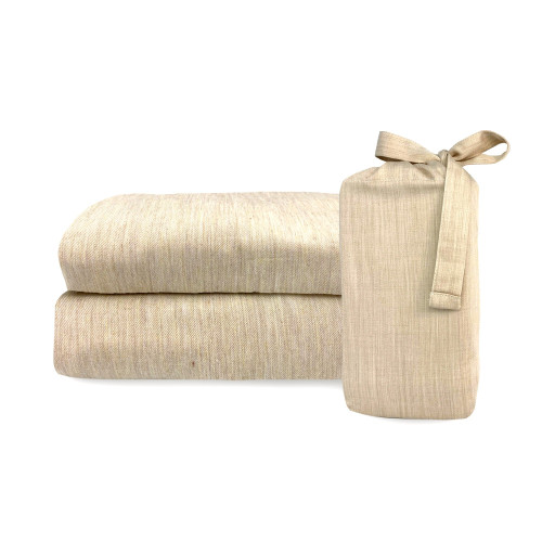 BedVoyage Melange viscose from Bamboo Cotton Pillowcases, Standard - Sand