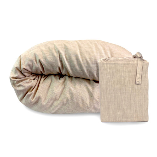 BedVoyage Melange viscose from Bamboo Cotton Duvet Cover, Twin - Sand