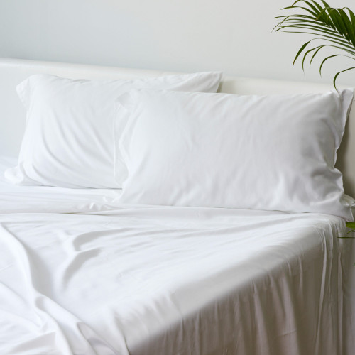 BedVoyage Luxury 100% viscose from Bamboo Pillowcase Set, Standard - White
