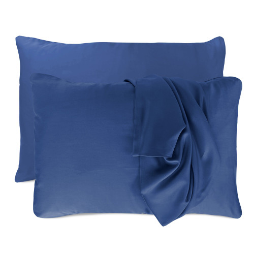 BedVoyage Luxury 100% viscose from Bamboo Pillowcase Set, Standard - Indigo