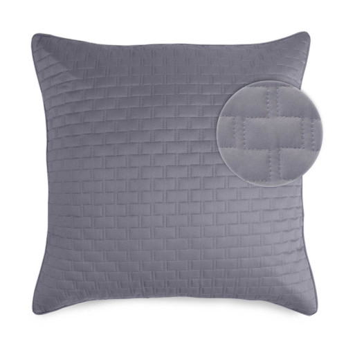 BedVoyage Luxury 100% viscose from Bamboo Quilted Euro Sham, 1pc - Platinum