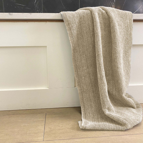 BedVoyage Melange viscose from Bamboo Cotton Bath Sheet Set 3pc - Sand (1 Bath Sheet, 2 Hand Towels) BedVoyage Melange viscose from Bamboo Cotton Bath Sheet Set 3pc - Sand (1 Bath Sheet, 2 Hand Towels)