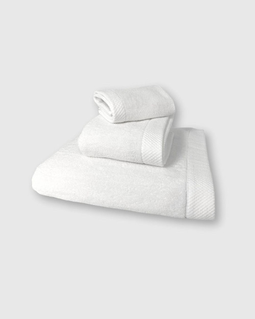 BedVoyage Luxury viscose from Bamboo Cotton Towel Set 3pc - White
