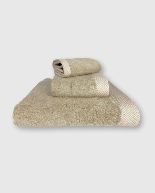 BedVoyage Luxury viscose from Bamboo Cotton Towel Set 3p - Champagne
