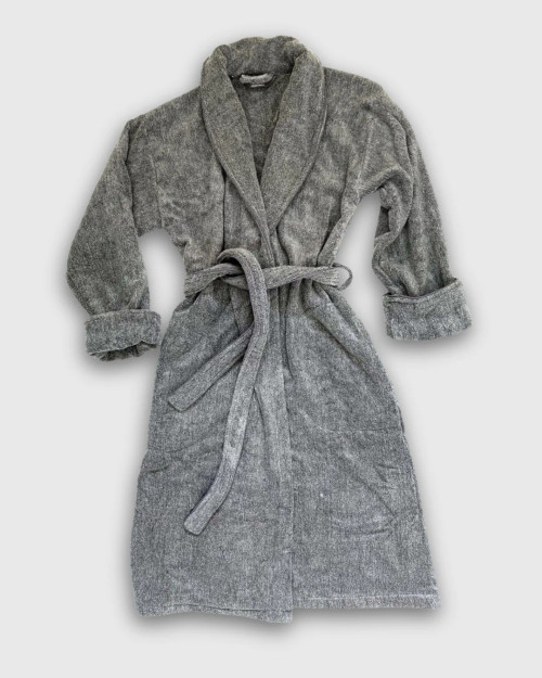 BedVoyage Melange viscose from Bamboo Cotton Bath Robe - L/XL - Charcoal