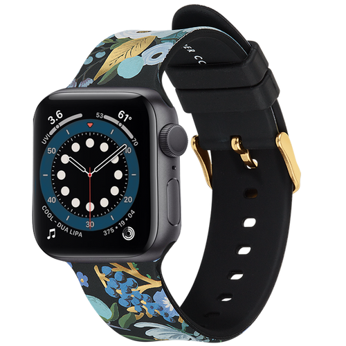 RIFLE PAPER CO. Apple Watch 42-44mm Band Series 1-8 & SE - Garden Party Blue (A