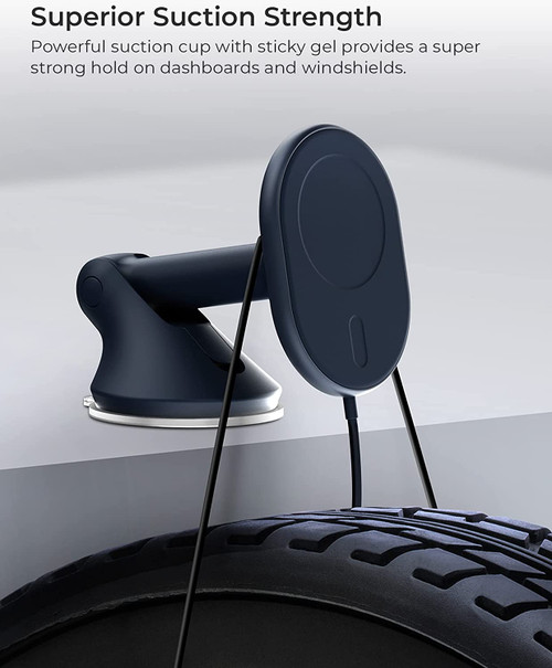 IOTTIE Velox Magnetic Wireless Charging Dash & Windshield Mount - Black