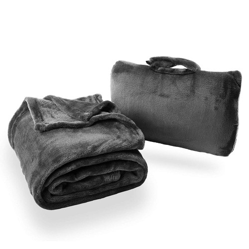 CABEAU Fold 'n Go Blanket - Charcoal Black