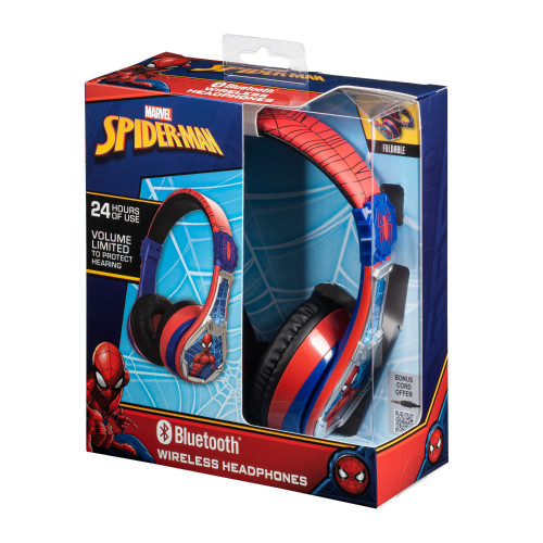 KIDdesigns Marvel Spider-Man Bluetooth Wireless Headphones - Multicolor-Multicolor / Kids Audio / New