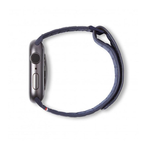 DECODED 42-44mm Leather Magnetic Traction Strap for Apple Watch Series 1-8 & SE-Blue / Smart Watch Cases & Straps / New