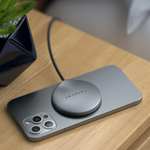 SATECHI 2-in-1 Magnetic Wirelesss Charging Cable - Gray/Black