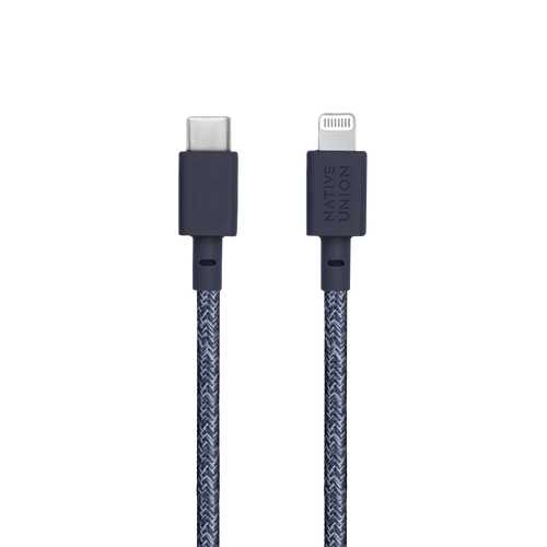 NATIVE UNION Belt USB-C to Lightning Charging Cable - 3M - Indigo