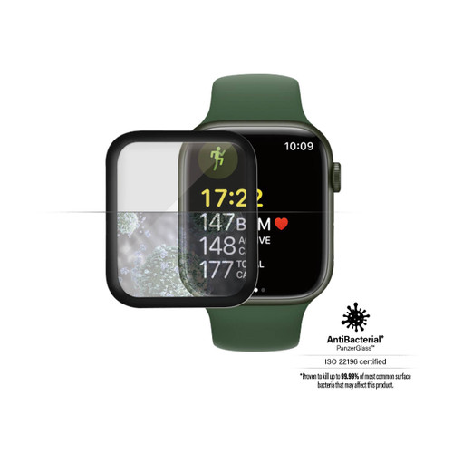 PANZERGLASS Apple Watch Series 7/8 41mm Screen Protector Glass Super Plus - Bla